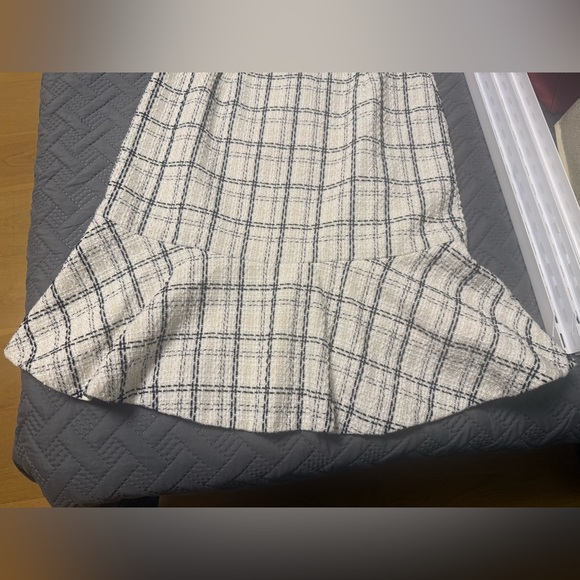 Ivy City Co Tweed Midi Dress Black White Bow Modest Feminine Size S - Picture 7 of 13